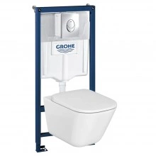 Комплект инсталляция и унитаз подвесной безободковый Grohe Rapid SL The Gap, белый (38721001R2)