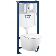 Комплект инсталляция и унитаз подвесной безободковый Grohe Rapid SL GH, белый (39187001)