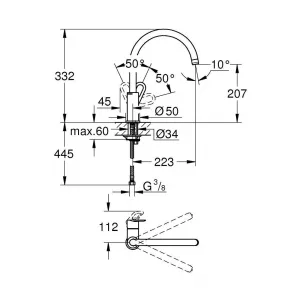 Коллекция Grohe Смеситель для кухни GROHE Start Loop, поворотный излив, хром (31374000) Коллекция Grohe Смеситель для кухни GROHE Start Loop, поворотный излив, хром (31374000)