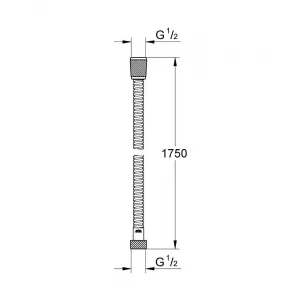 Коллекция Grohe Душевой шланг GROHE VitalioFlex металлический, 1750 мм (27503000) Коллекция Grohe Душевой шланг GROHE VitalioFlex металлический, 1750 мм (27503000)