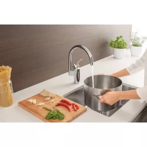 Коллекция Grohe Смеситель для кухни GROHE Wave Cosmopolitan с высоким изливом, хром (32449001) Коллекция Grohe Смеситель для кухни GROHE Wave Cosmopolitan с высоким изливом, хром (32449001)