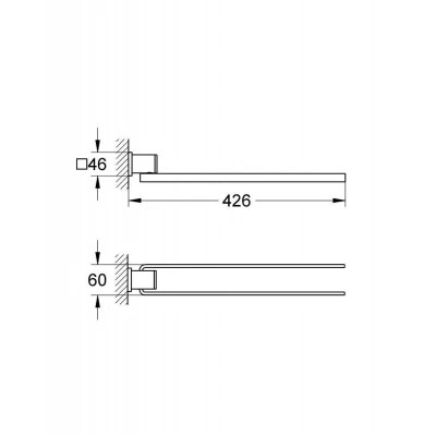 Держатель для полотенца GROHE Allure, хром (40342000) Держатель для полотенца GROHE Allure, хром (40342000)
