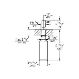Дозатор жидкого мыла GROHE Cosmopolitan, никель матовый (40535EN0) Дозатор жидкого мыла GROHE Cosmopolitan, никель матовый (40535EN0)