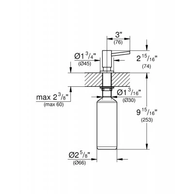 Дозатор жидкого мыла GROHE Cosmopolitan, никель матовый (40535EN0) Дозатор жидкого мыла GROHE Cosmopolitan, никель матовый (40535EN0)