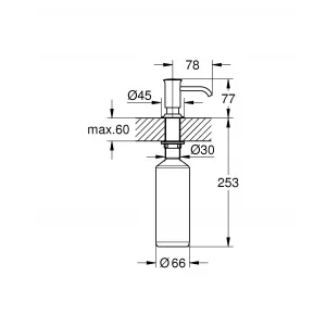 Дозатор жидкого мыла GROHE Authentic, суперсталь (40537DC0) Дозатор жидкого мыла GROHE Authentic, суперсталь (40537DC0)