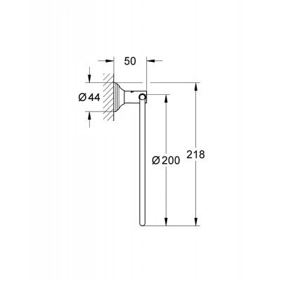 Кольцо для полотенца GROHE Essentials Authentic, никель матовый (40655EN1) Кольцо для полотенца GROHE Essentials Authentic, никель матовый (40655EN1)