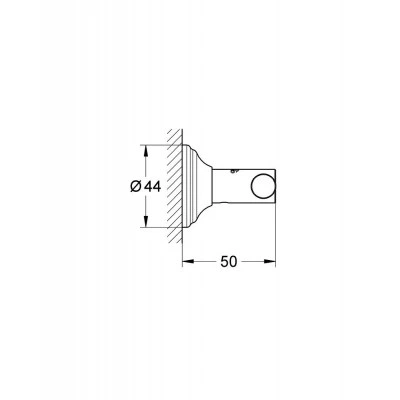 Крючок для банного халата GROHE Essentials Authentic, никель матовый (40656EN1) Крючок для банного халата GROHE Essentials Authentic, никель матовый (40656EN1)