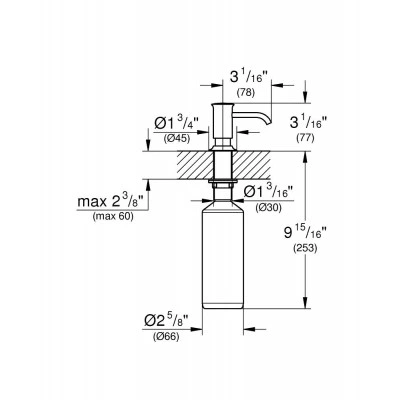Дозатор жидкого мыла GROHE Authentic, хром, (40537000) Дозатор жидкого мыла GROHE Authentic, хром, (40537000)
