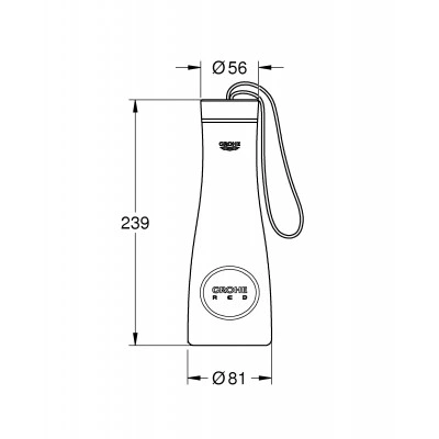 Термобутылка GROHE Red, нержавеющая сталь, (40919SD0) Термобутылка GROHE Red, нержавеющая сталь, (40919SD0)
