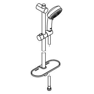 Душевой гарнитур GROHE QuickFix Vitalio Comfort 100 New III, 9,5 л/мин, 600 мм, с полочкой (26096000) Душевой гарнитур GROHE QuickFix Vitalio Comfort 100 New III, 9,5 л/мин, 600 мм, с полочкой (26096000)