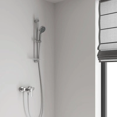 Душевой гарнитур GROHE QuickFix Vitalio Comfort 100 New III, 9,5 л/мин, 600 мм, с полочкой (26096000) Душевой гарнитур GROHE QuickFix Vitalio Comfort 100 New III, 9,5 л/мин, 600 мм, с полочкой (26096000)