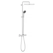 Душевая система с термостатом для настенного монтажа GROHE QuickFix Vitalio Start System 250 Cube, хром, (26696000)