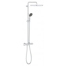 Душевая система с термостатом для настенного монтажа GROHE QuickFix Vitalio Start System 250 Cube, хром, (26696000)
