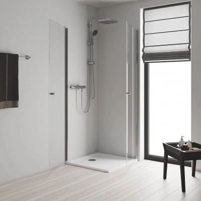 Душевая система Flex наружного монтажа с переключателем, GROHE QuickFix Vitalio Start System 250 Cube, хром, (26698000) Душевая система Flex наружного монтажа с переключателем, GROHE QuickFix Vitalio Start System 250 Cube, хром, (26698000)