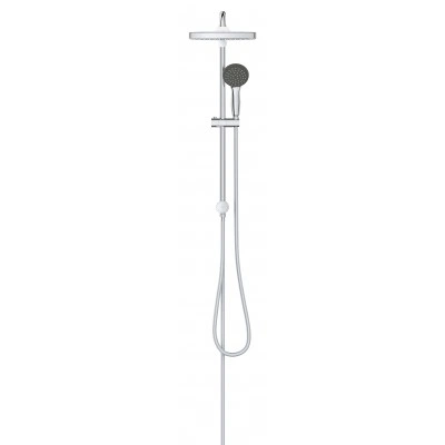 Душевая система Flex наружного монтажа с переключателем, GROHE QuickFix Vitalio Start System 250 Cube, хром, (26698000) Душевая система Flex наружного монтажа с переключателем, GROHE QuickFix Vitalio Start System 250 Cube, хром, (26698000)