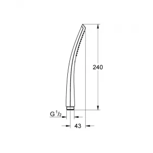 Ручной душ GROHE Ondus (1 режим), хром (27184000) Ручной душ GROHE Ondus (1 режим), хром (27184000)