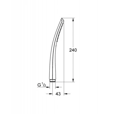 Ручной душ GROHE Ondus (1 режим), хром (27184000) Ручной душ GROHE Ondus (1 режим), хром (27184000)