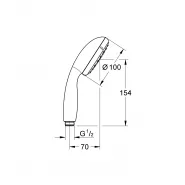 Ручной душ GROHE QuickFix Vitalio Start 100, (2 режима), хром (27946000)