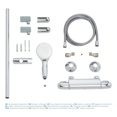 Термостат для душа с душевым гарнитуром, GROHE Grohtherm 1000 New, хром, (34151004) Термостат для душа с душевым гарнитуром, GROHE Grohtherm 1000 New, хром, (34151004)