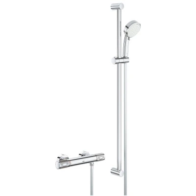 Термостат для душа GROHE Grohtherm 1000 Performance + Душевой гарнитур Tempesta Cosmopolitan 100, хром (34784000) Термостат для душа GROHE Grohtherm 1000 Performance + Душевой гарнитур Tempesta Cosmopolitan 100, хром (34784000)