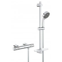 Термостат для душа внешнего монтажа GROHE QuickFix Precision Feel с душевым гарнитуром, хром (34791000)