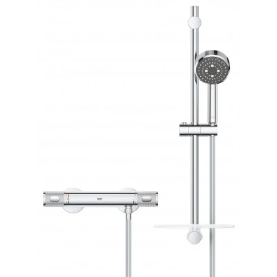 Термостат для душа внешнего монтажа GROHE QuickFix Precision Feel с душевым гарнитуром, хром (34791000) Термостат для душа внешнего монтажа GROHE QuickFix Precision Feel с душевым гарнитуром, хром (34791000)