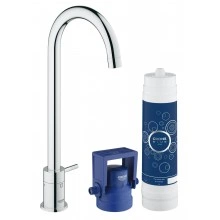 Комплект с вентилем для кухни GROHE Blue, с фильтром, без функции смесителя, хром (31301001)