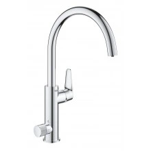 Смеситель для кухонной мойки GROHE Blue Pure BauCurve с функцией очистки водопроводной воды, хром (31722000)