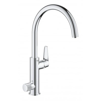 Смеситель для кухонной мойки GROHE Blue Pure BauCurve с функцией очистки водопроводной воды, хром (31722000)