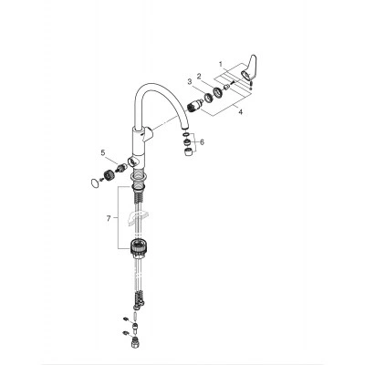 Смеситель для кухонной мойки GROHE Blue Pure BauCurve с функцией очистки водопроводной воды, хром (31722000) Смеситель для кухонной мойки GROHE Blue Pure BauCurve с функцией очистки водопроводной воды, хром (31722000)
