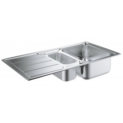Мойка GROHE из нержавеющей стали с корзинчатым вентилем, оборачиваемая, 1,5 чаши, K500 60 -S 97/50 1.5 (31572SD0) Мойка GROHE из нержавеющей стали с корзинчатым вентилем, оборачиваемая, 1,5 чаши, K500 60 -S 97/50 1.5 (31572SD0)