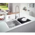 Мойка GROHE из нержавеющей стали, 2 чаши, без корзинчатого вентиля, K800 120-S 102,4/56 2.0 (31585SD0) Мойка GROHE из нержавеющей стали, 2 чаши, без корзинчатого вентиля, K800 120-S 102,4/56 2.0 (31585SD0)