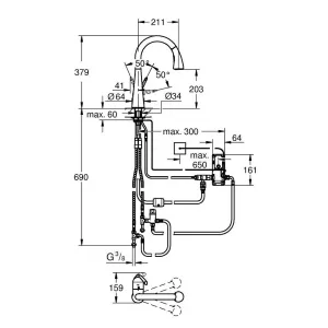Смеситель сенсорный для кухни GROHE Zedra Touch, хром (30219001) Смеситель сенсорный для кухни GROHE Zedra Touch, хром (30219001)