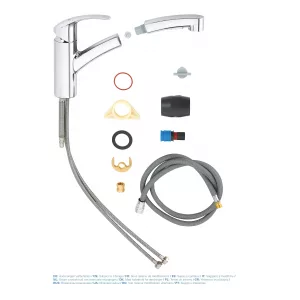 Смеситель однорычажный для мойки, GROHE Eurosmart, хром, (30305000) Смеситель однорычажный для мойки, GROHE Eurosmart, хром, (30305000)