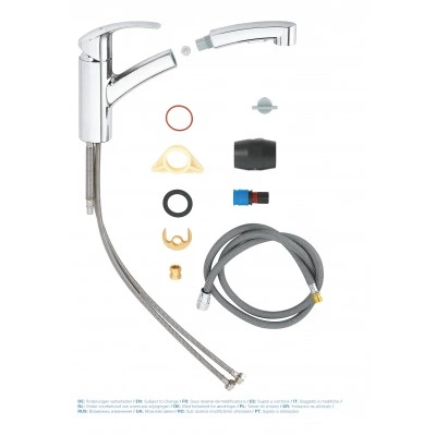 Смеситель однорычажный для мойки, GROHE Eurosmart, хром, (30305000) Смеситель однорычажный для мойки, GROHE Eurosmart, хром, (30305000)