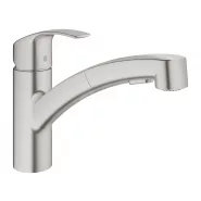 Смеситель однорычажный для мойки, GROHE Eurosmart, суперсталь, (30305DC0)
