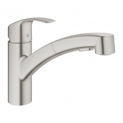 Смеситель однорычажный для мойки, GROHE Eurosmart, суперсталь, (30305DC0) Смеситель однорычажный для мойки, GROHE Eurosmart, суперсталь, (30305DC0)