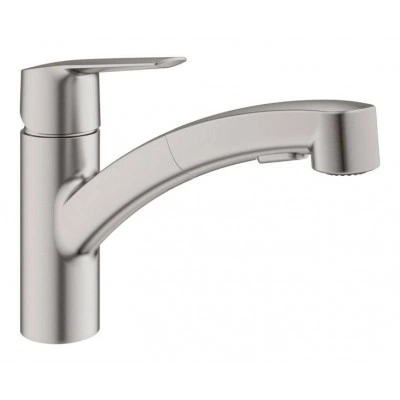 Смеситель для кухни GROHE Start, с низким выдвижным изливом, суперсталь (30307DC1) Смеситель для кухни GROHE Start, с низким выдвижным изливом, суперсталь (30307DC1)