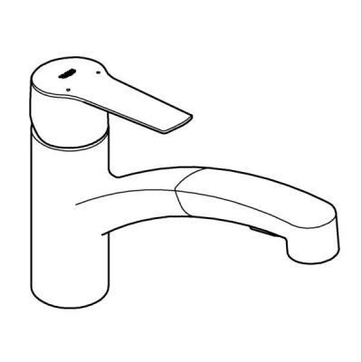 Смеситель для кухни GROHE Start, с низким выдвижным изливом, суперсталь (30307DC1) Смеситель для кухни GROHE Start, с низким выдвижным изливом, суперсталь (30307DC1)