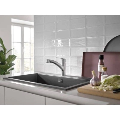 Смеситель для кухни GROHE Start, с низким выдвижным изливом, суперсталь (30307DC1) Смеситель для кухни GROHE Start, с низким выдвижным изливом, суперсталь (30307DC1)