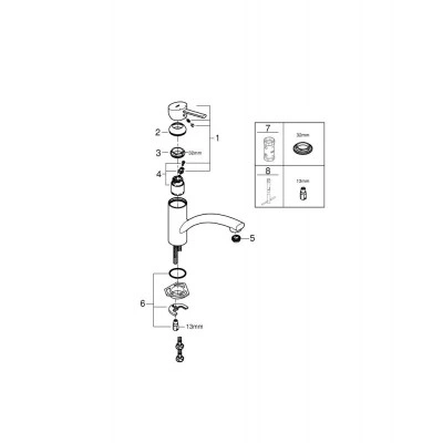 Смеситель для кухонной мойки GROHE Swift c низким изливом, хром (30358000) Смеситель для кухонной мойки GROHE Swift c низким изливом, хром (30358000)