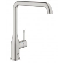 Смеситель для кухонной мойки GROHE Accent с поворотным L-образным изливом, суперсталь (30423DC0)