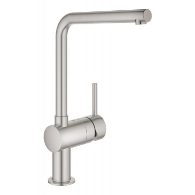 Смеситель для кухонной мойки GROHE Vento с поворотным L-образным изливом, суперсталь (30425DC0)