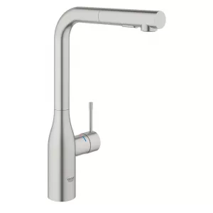 Смеситель для кухонной мойки GROHE Accent с выдвижным L-образным изливом с аэратором, суперсталь (30432DC0) Смеситель для кухонной мойки GROHE Accent с выдвижным L-образным изливом с аэратором, суперсталь (30432DC0)