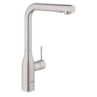 Смеситель для кухонной мойки GROHE Accent с выдвижным L-образным изливом с аэратором, суперсталь (30432DC0) Смеситель для кухонной мойки GROHE Accent с выдвижным L-образным изливом с аэратором, суперсталь (30432DC0)