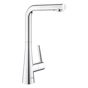 Смеситель для кухонной мойки GROHE Scala с выдвижной лейкой с 2 режимами струи, L-образный излив, хром (30441000) Смеситель для кухонной мойки GROHE Scala с выдвижной лейкой с 2 режимами струи, L-образный излив, хром (30441000)