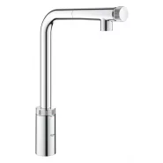 Смеситель для кухонной мойки GROHE Vento Smart Control с выдвижным L-образным изливом, хром (30443000)