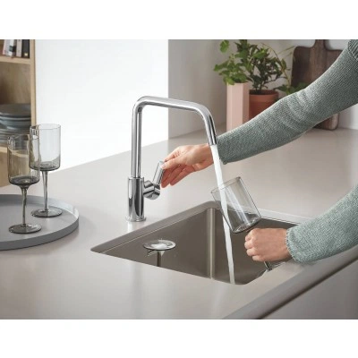 Смеситель однорычажный для мойки, GROHE Start, QuickFix, хром, (30470000) Смеситель однорычажный для мойки, GROHE Start, QuickFix, хром, (30470000)
