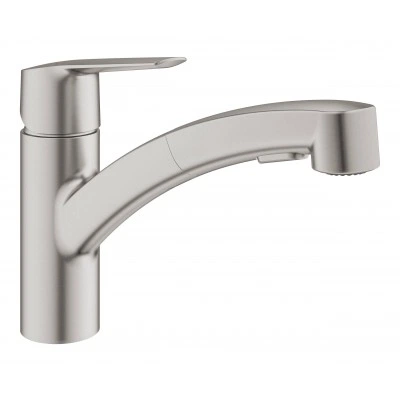 Смеситель для кухни GROHE QuickFix Start низким выдвижным изливом, суперсталь (30531DC1) Смеситель для кухни GROHE QuickFix Start низким выдвижным изливом, суперсталь (30531DC1)
