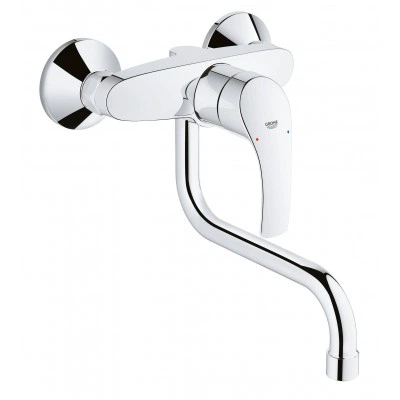 Смеситель для кухни GROHE Eurosmart new настенный, излив 180 мм, хром (31391002) Смеситель для кухни GROHE Eurosmart new настенный, излив 180 мм, хром (31391002)